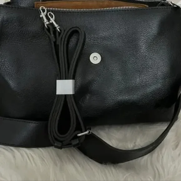 Black & White Zebra Print PATRICIA NASH SATCHEL W/STRAP - Picture 4 of 5